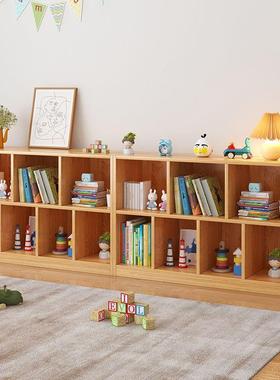 书架置物架地简易客厅包格子学收纳柜柜飘窗QMK生格落子柜幼儿园