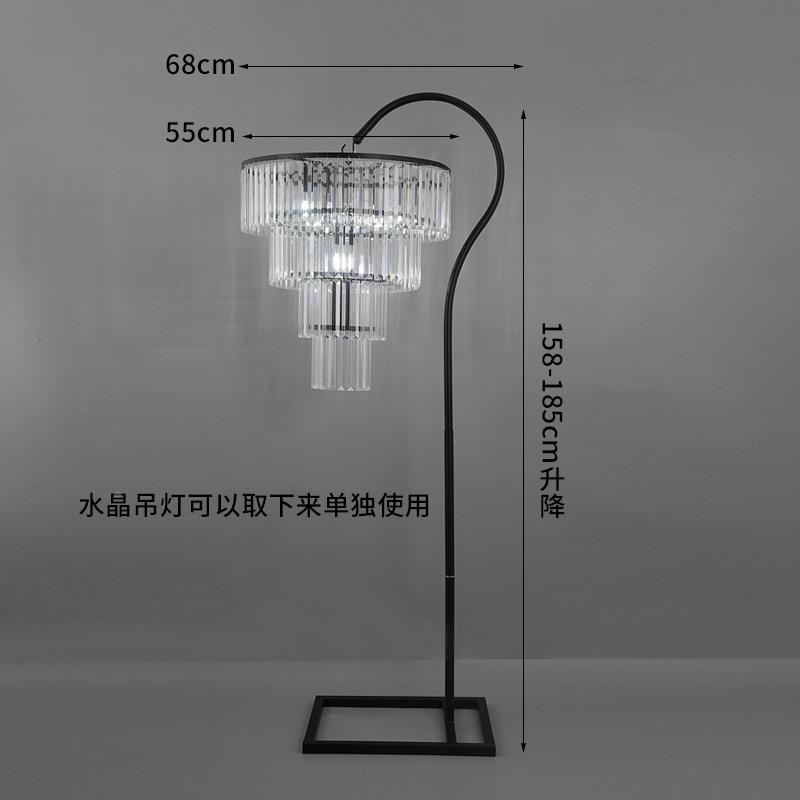 款婚电礼堂欧式铁艺镀水晶吊灯婚新CMV庆道具灯晶冰条路引布置装