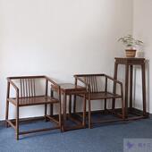 A18新式 椅子师仿圈椅南官帽UPS古椅明式 家具海棠椅实木太椅三件中