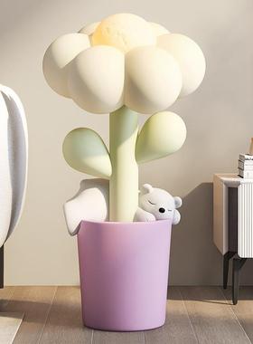 【会发光室】客厅真花摆件大仿型zls2255落地网红家电视柜居沙发