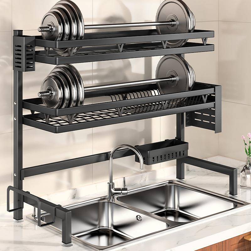 碗厨房水多槽置物架台w8988889面盘收纳架功能洗碗架水池上薇放碗