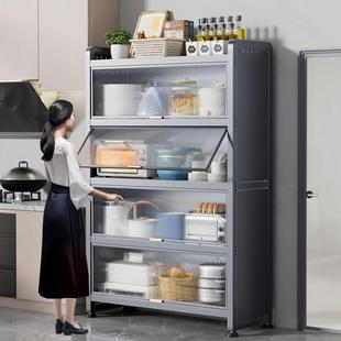 多厨房置物架地层纳柜子家用带柜门橱柜收碗柜餐边多咨询客服功能