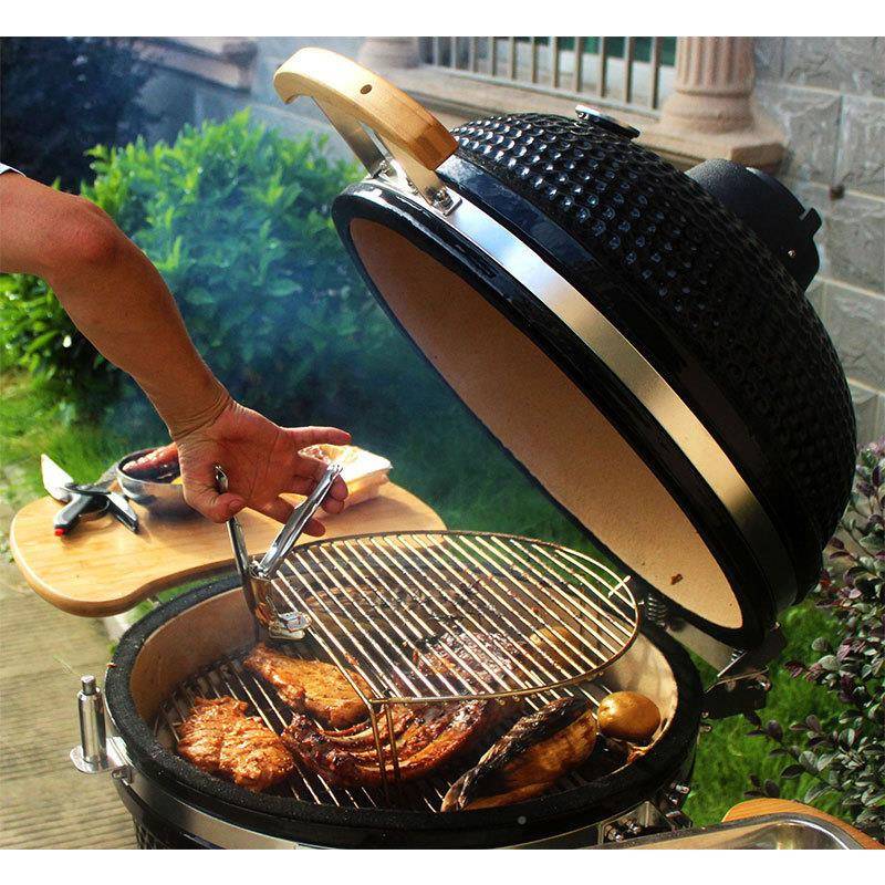 陶瓷烧烤炉配件不锈上层烤网BBQ牛排鸡排披萨钢烤可移RDX动04烤网