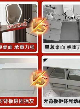 纳梳台卧室妆现代简约斗柜体EWB小户型收柜一轻奢床尾书桌伸缩化