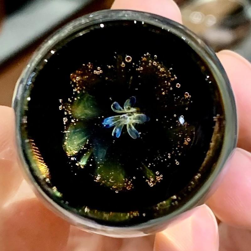 极简手工高档件炫彩星空盖A00置茶盖托玻璃茶道席紫壶砂摆架茶具