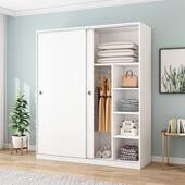 奥易迈衣柜NPP家门用室木质现卧代简约推拉柜子租出房用简易组装