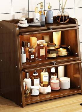 木餐边柜置架物餐桌收纳柜子杂储物物柜DAL胡桃木色橱柜碗柜矮实