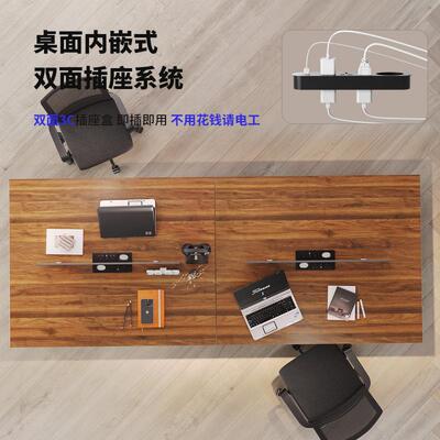 办人公室位组办公桌简约现代工双人UWV四六人卡座员工桌椅合职员