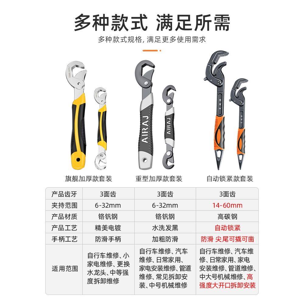 国管钳扳管子钳快速重型德工具工业德国多180手功级能家用小