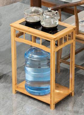 茶桌家用ZZ-JGCT小茶台边侧柜木泡茶吧茶几烧水?实壶一体柜水桶架