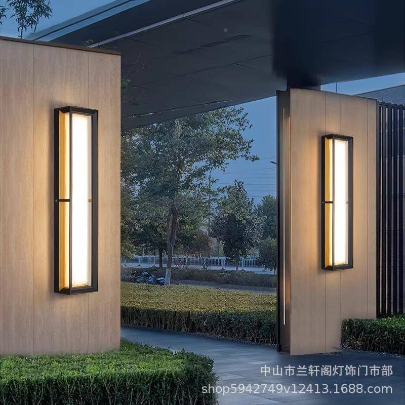 LED户648外中纹式防新款壁灯潮花室内客厅防新水阳台门口庭院灯墙