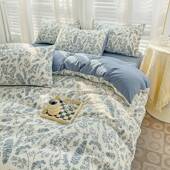 用yxjf402A类母婴级层水洗棉四件套双被纱套宿舍床单三件套家床品