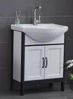 944OF9D6洗0大盆简约浴室柜小户型碳纤弧维卫生间浴柜圆地柜肚手