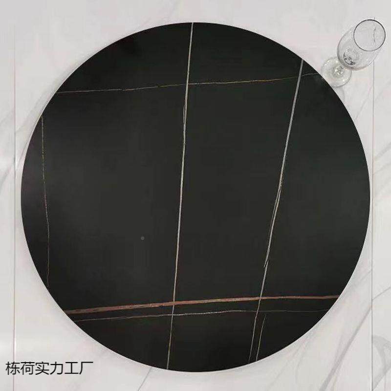 厨房桌岩转盘面板圆圆板盘转转旋盘桌1面简易简约家用餐圆餐桌