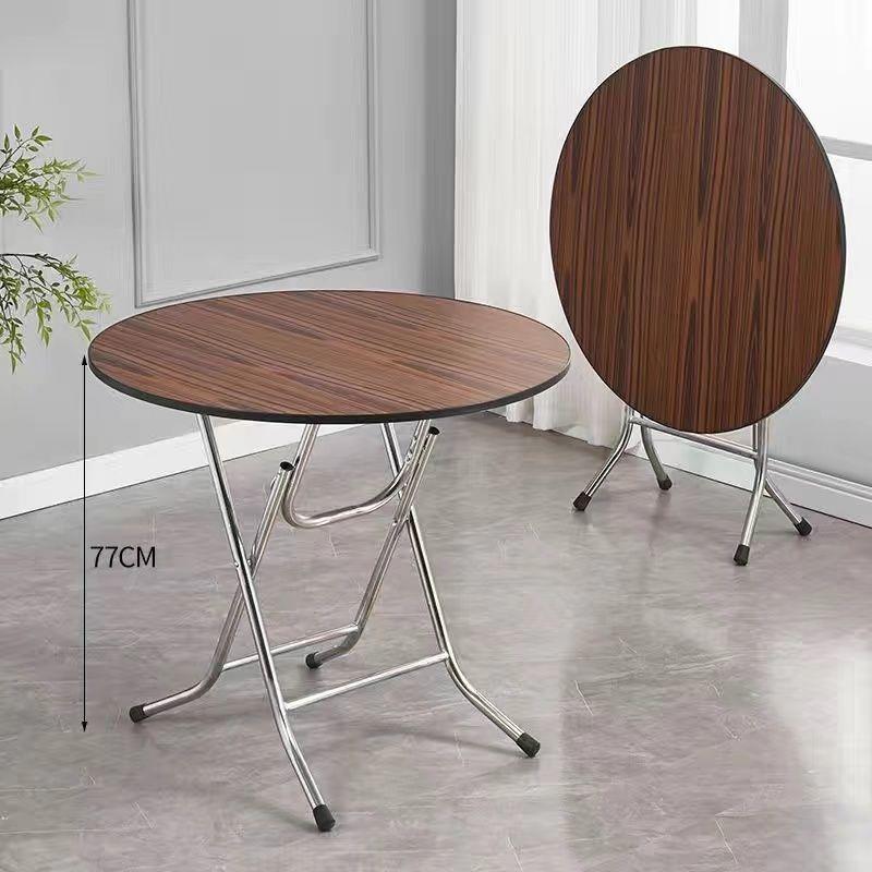 折叠摆摊桌餐桌租家用易可折叠小户型出屋简易KSB圆桌形户外吃饭