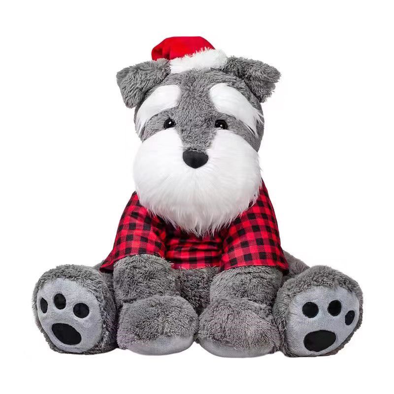 山姆雪纳瑞狗狗公仔圣诞玩偶大号毛绒玩具大娃娃女生礼物睡觉抱枕