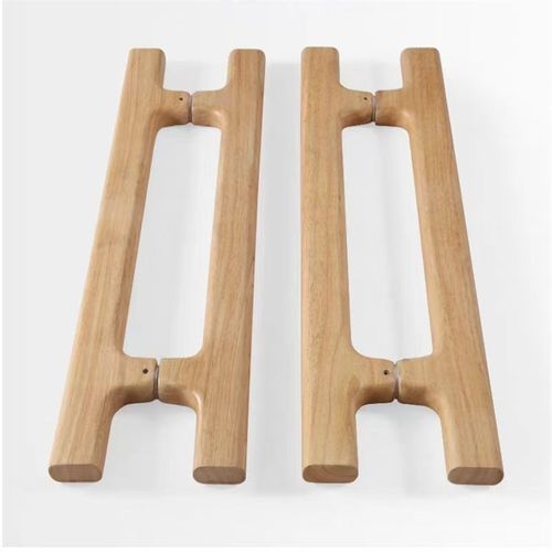 玻璃门实木拉手把手定制刻字原木大门拉手中式门把手商铺拉门手柄