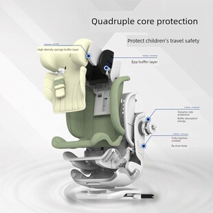 安全座椅isofix接口大童车载简易便携坐车外出后座专用安装可调节