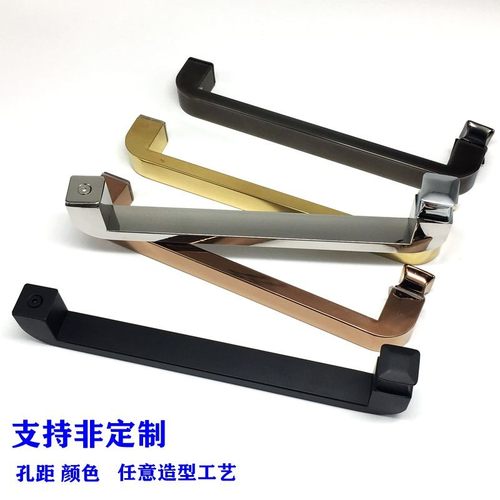 淋浴房玻璃门推拉门单边带r头拉手卫生间移门不锈钢把手孔300m450