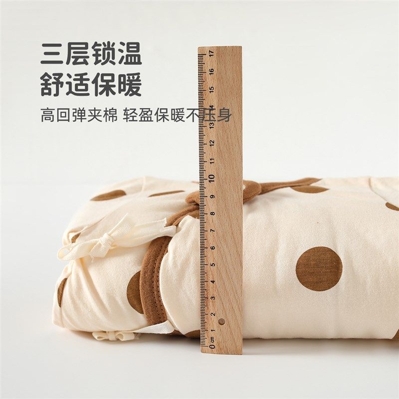 新生婴儿夹棉连体衣秋冬80g薄棉宝宝棉衣保暖棉服新生儿哈衣爬服