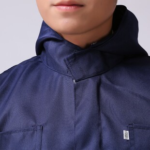 夏季薄款透气连h体服男汽修厂服劳保服车间喷漆服连帽防尘衣工作