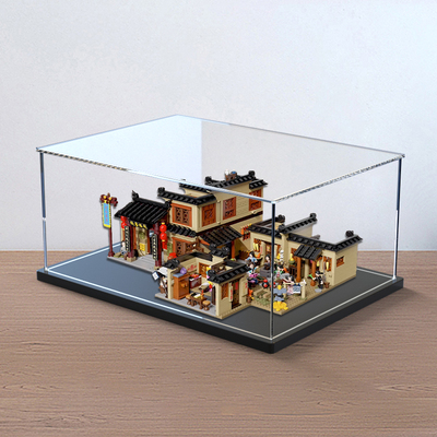 亚克力防尘罩适用拼奇86220武林外传同福客栈后院积木透明展示盒