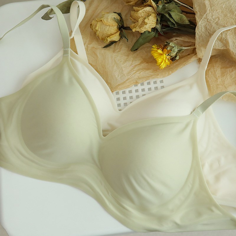 Q弹双皮奶~超软无痕内衣女无钢圈胸罩果冻软支撑小胸夏季薄款文胸