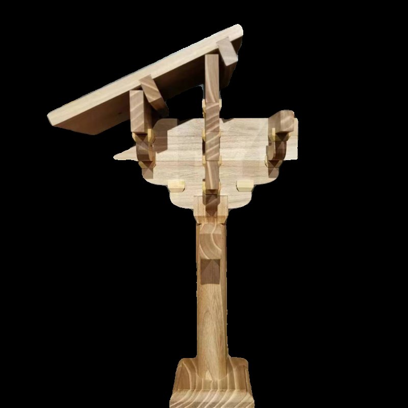 应县木塔斗拱积木副阶柱头古建筑榫卯拼装模型全实木礼品益智教具