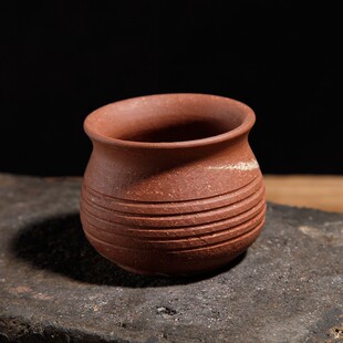 荣昌陶安陶纯手工制绞泥主人杯功夫茶具个人品茗杯全手工粗陶茶杯