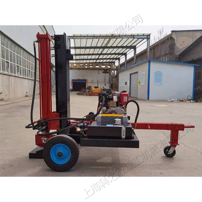 立卧两用劈木机 铡刀式木浆加工拆树机 牵引移动式木墩劈裂机