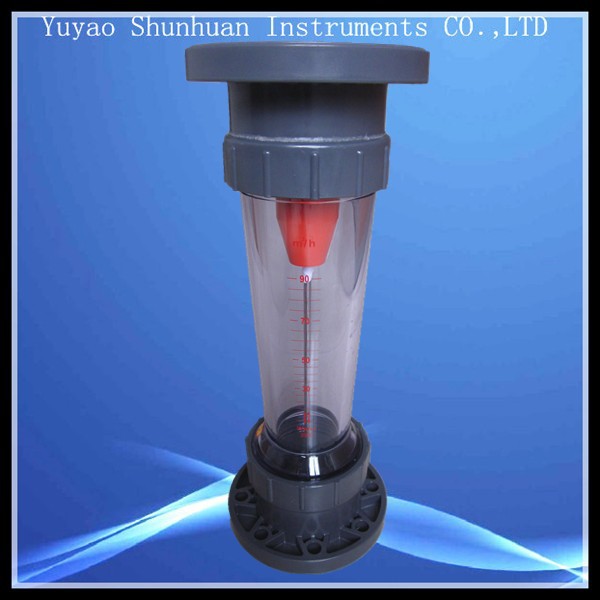 LZS-150塑管转子PVC法兰连接流量计、玻璃转子法兰连接