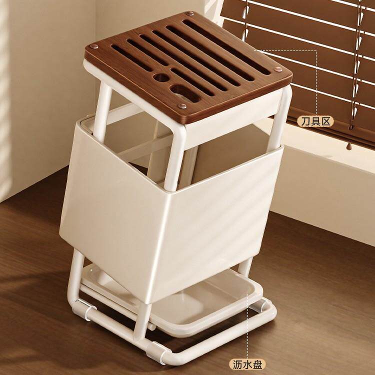 具刀架置物架厨房台面款子刀筒刀架刀DJ-1052-菜刀一筷体收纳架木