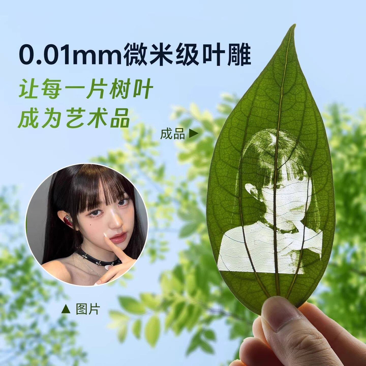 激光雕刻机全自动小型宝妈创业副业摆摊叶雕木板皮革布料diy切割