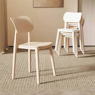 家餐用塑料椅餐子加厚厅桌背椅餐椅现BAT靠代书桌简约北欧凳子靠