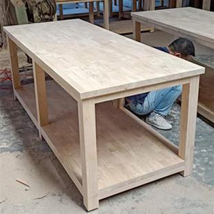 厂板家YQT销橡胶木板桌面板产原木台面加工办公拼桌按规格做木桌