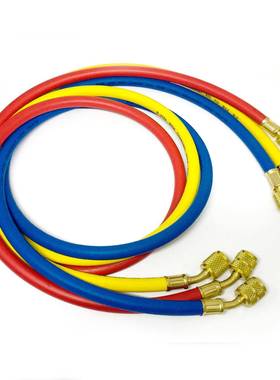 R4制冷加氟10三色管R3R2/10冷媒系4统加注管800-4000pis空调系统