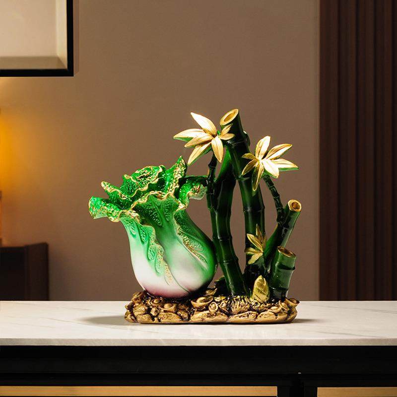 新中式节节乔玄高升招财招财白菜白菜摆件关客厅商铺台装饰前开业