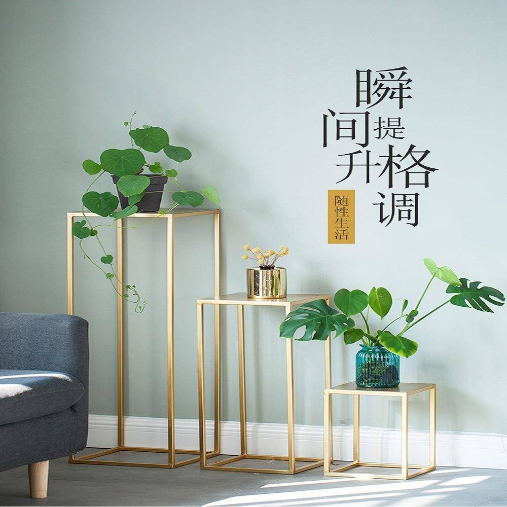 北欧时尚铁室内花A5SS2花架落地式轻奢客厅台简约置物架落地式阳