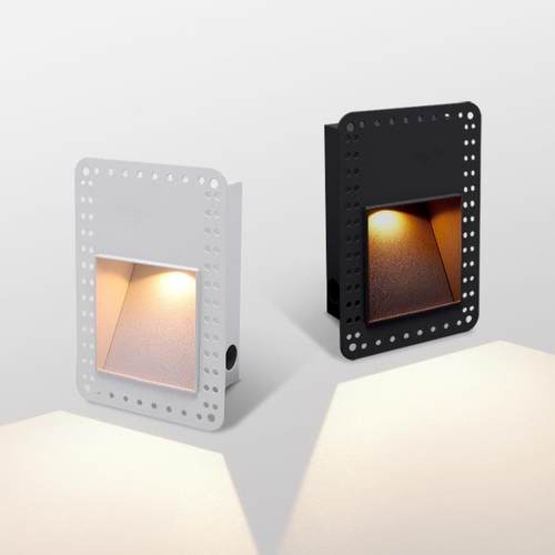 广束W020方常嵌式预埋无边地脚灯楼踏梯步灯过道入墙角框灯侧壁家