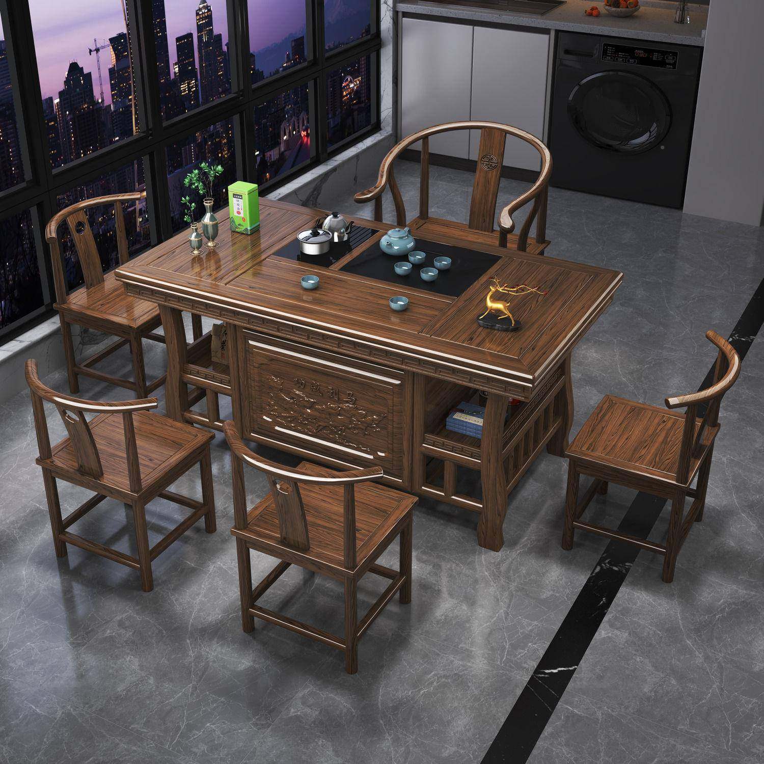 户新WMG中式实木办公室家用小型功夫泡茶台阳台喝茶茶桌几椅组合,电子元器件市场,其它元器件,淘宝优惠券,粉丝福利购,淘宝优惠卷