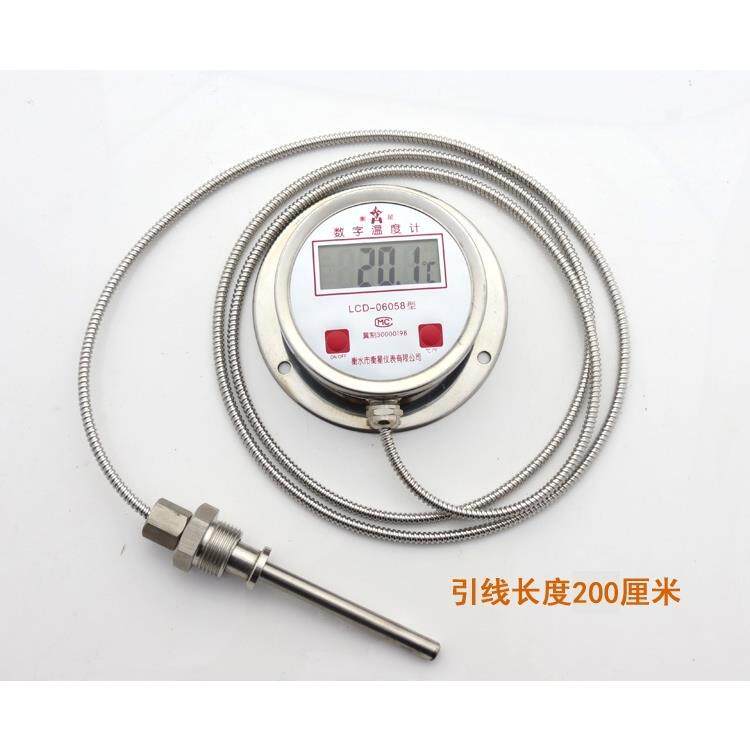 数显温度计不锈钢带PT100长线探头高温低温数字电子温度表DTM-491