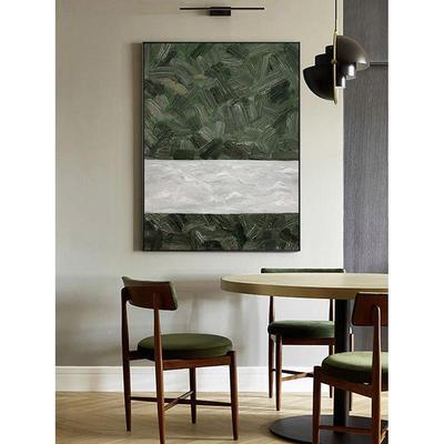初画夏绿意北欧风格轻色奢装饰抽象走廊玄沙发背关景墙绿大S-1972
