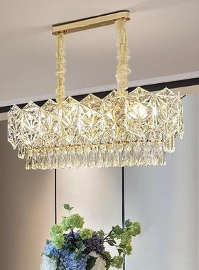 端轻奢玻璃厅款202523流行新现代简约大气网红高家用餐客厅主灯吊