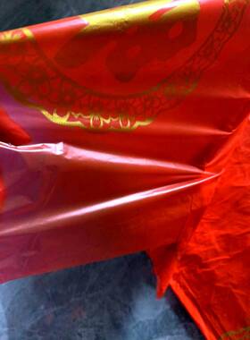 一次性印花一件料桌布宴席台米布一次性桌布喜0字1.8塑X1.8100张