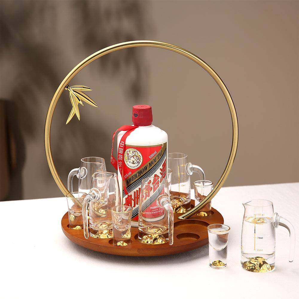 新式白WE24酒杯置物架旋转杯架商用杯中架酒杯架架分酒器架可白酒