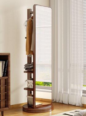 旋转挂体衣架卧室落地全身置物架YAYJ1004镜带镜子一客厅用可移动