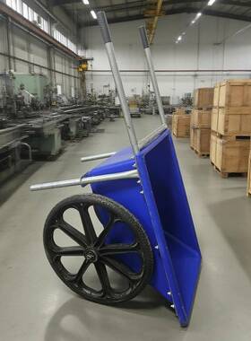 加厚塑料工手车斗车程推工防腐蚀养59348殖场专用地手推斗车水泥