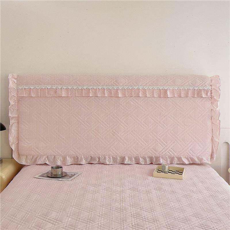 韩版花色边公主头罩纯床简约床头厂家直供套全包防尘防灰机遮丑可