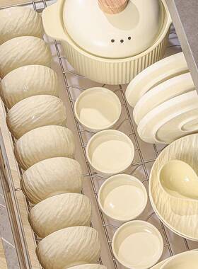 碗碟套装碗家用高值级感轻奢奶油风颜碗盘碗具筷Z1204025新款2乔