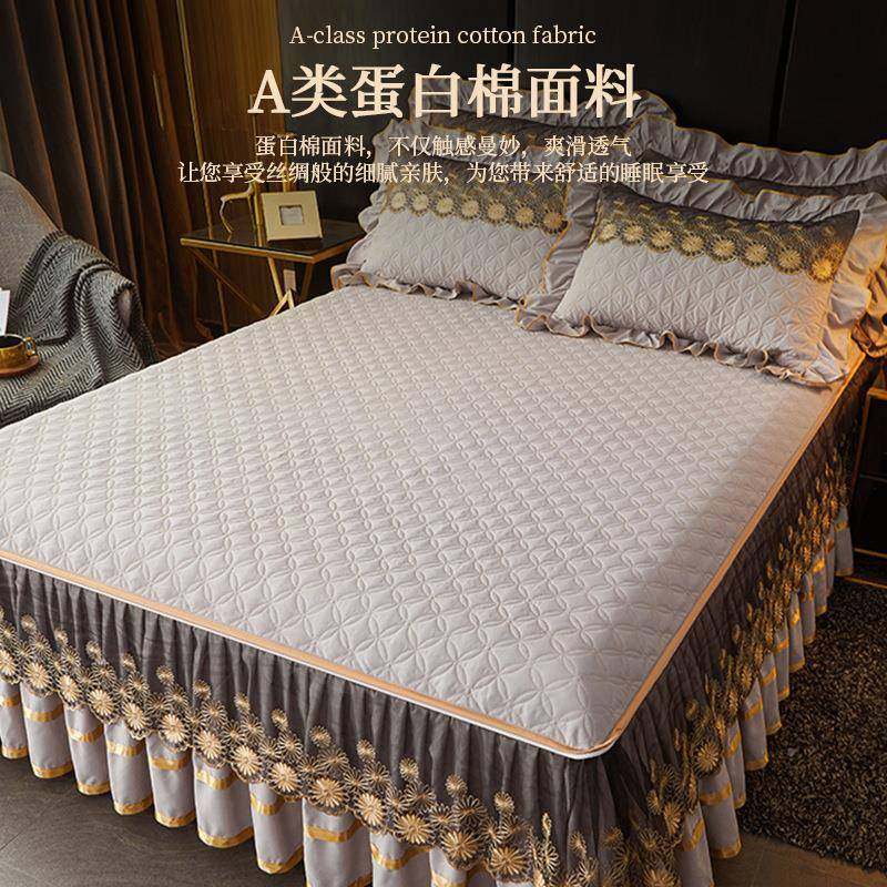 裙欧用式档床笠床裙二合一床罩款床单单121件四高季通床盖床围带,床上用品,床裙,淘宝优惠券,粉丝福利购,淘宝优惠卷